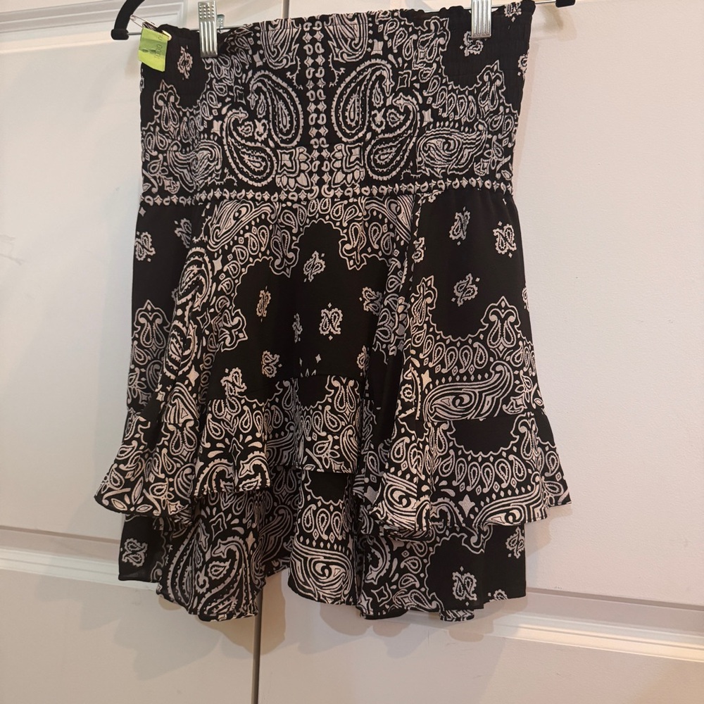 A.L.C. Silk high waist bandana mini skirt S